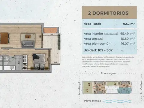 Departamento en Venta de 3 ambientes