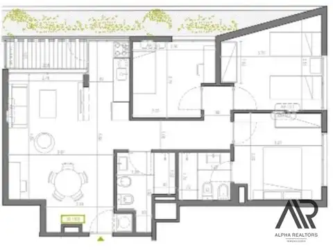 Departamento en Venta de 3 dormitorios