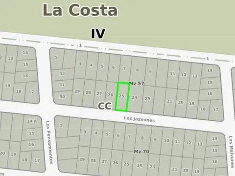 Los Jazmines e/ Los Malvones y Los Pensamientos