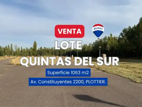 VENTA LOTE EN B. PRIVADO QUINTAS DEL SUR, UF 13