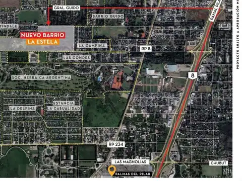 Lote venta de 657 m2 en La Estela Pilar