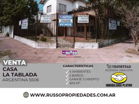 Venta casa 4 ambientes Tablada