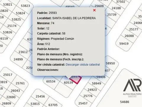 Terreno en venta de 512m2 ubicado en La Pedrera