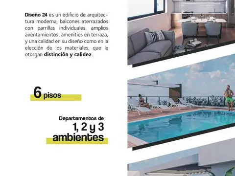 Departamento en Venta de 1 dormitorio