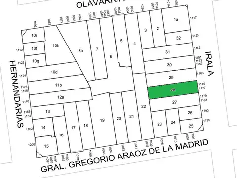Terreno en Venta 8,61  mts Frente