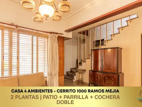 Casa 4 ambientes con jardín, garage doble y terraza en Ramos Mejía