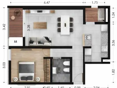 Departamento en Venta al Oeste