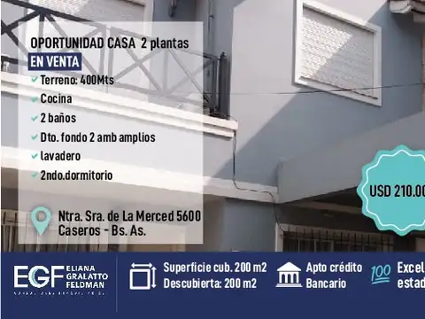 Oportunidad casa 2 plantas