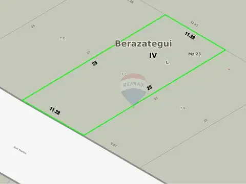 Lote en venta, en calle 150 Berazategui, de 282 m²