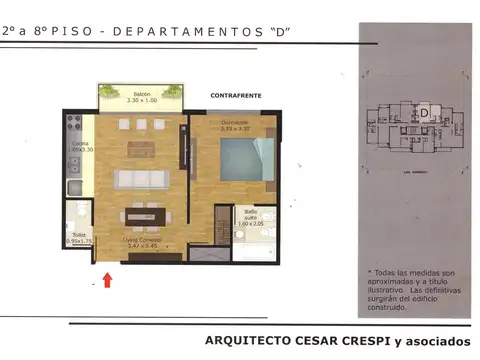Departamento en Venta de 2 ambientes