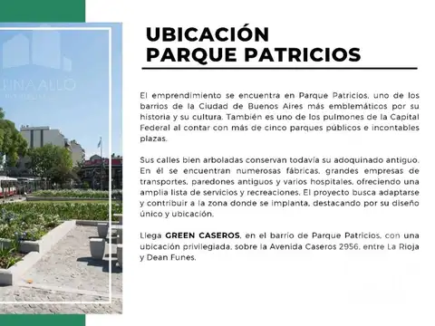VENTA DE DEPARTAMENTO DOS AMBIENTES CON BALCON ATERRAZADO EN POZO EN PARQUE PATRICIOS