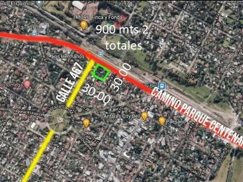 Terreno en Venta 30  mts Fondo