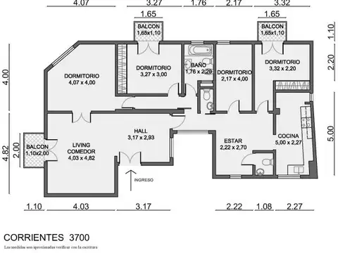 Departamento en Venta en Almagro, USD 187.000
