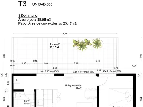 Departamento en Venta con 1 cocheras
