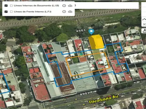 Terreno Sup.308M²  Vendible 1.455m² a 2 C. Rivadavia/Lacarra