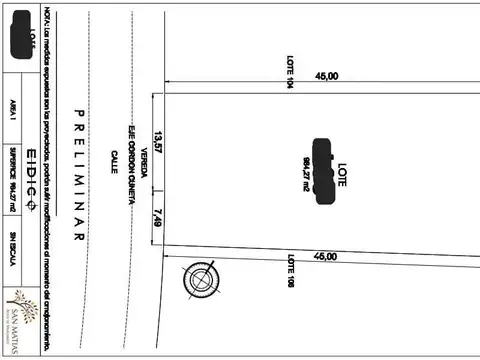 Terreno en Venta en San Matias, USD 170.000