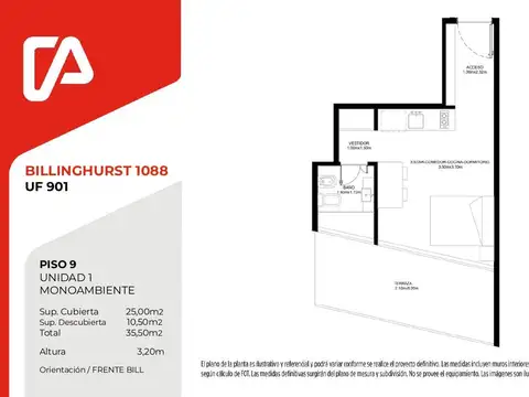 Departamento en  venta. Billinghurst 1088. Pozo