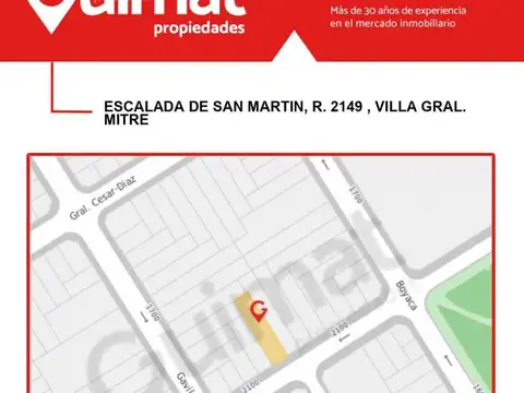 Terreno en Venta en Villa General Mitre, USD 350.000