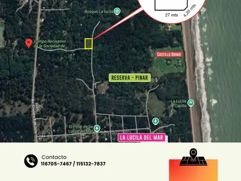 Terreno en Venta en La Lucila Del Mar, USD 39.000