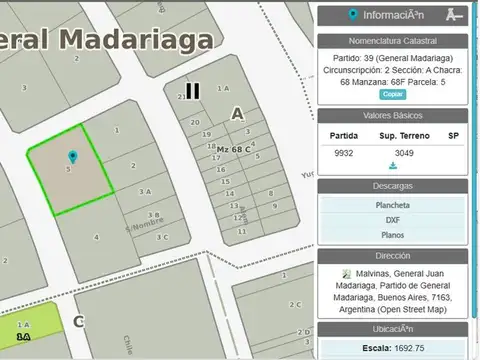 Terreno en Venta en General Madariaga, USD 45.000