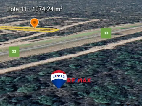 Terreno en Venta de 1074,0 m2