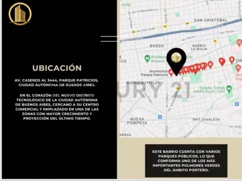 Departamento 2 ambientes con 1 baño