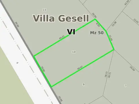 Terreno en Venta en Villa Gesell, USD 48.000