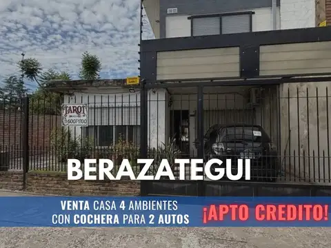 VENTA CASA 4 AMB CON  COCHERA 2 AUTOS, BERAZATEGUI