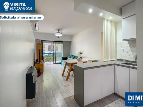 Departamento de 4 ambientes con balcón al frente y patio, totalmente renovado