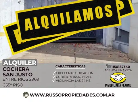Alquiler Cochera Las Torres San Justo