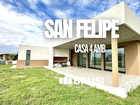Casa en venta 4 ambientes en una planta, Barrio privado San Felipe,Canning