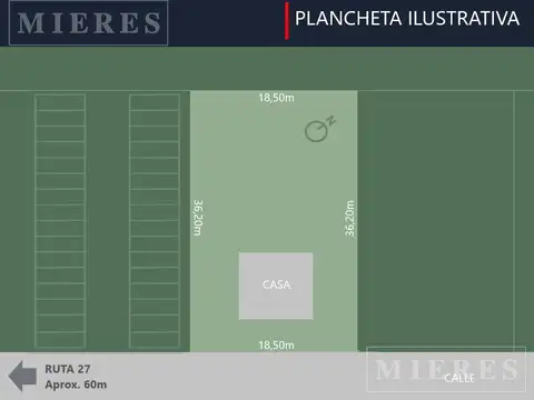 Lote en venta a 50m de Ruta 27