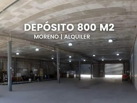 DEPÓSITO EN ALQUILER DE 800 M2 EN PREDIO CERRADO