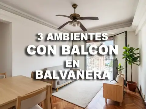 Departamento en Venta 3 Ambientes con Balcón en Balvanera