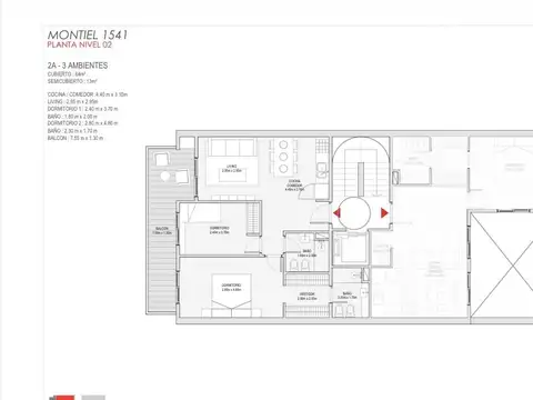 Departamento en Venta de 1 dormitorio