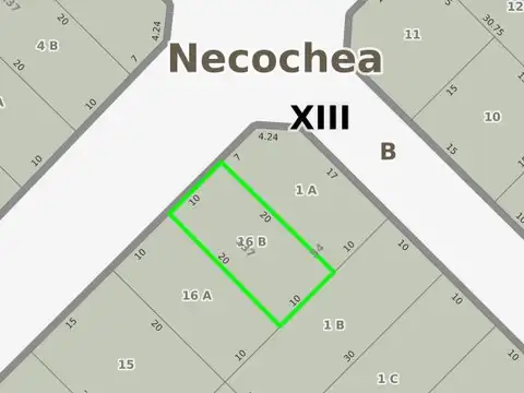 Terreno en Venta 10  mts Frente