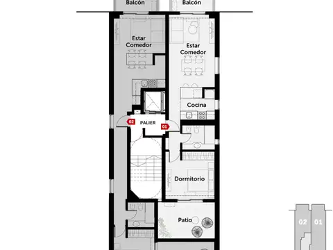 San Luis 2500, Piso 02