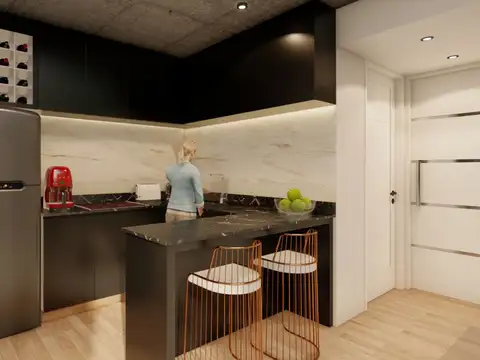 Departamento 2 ambientes con 1 baño