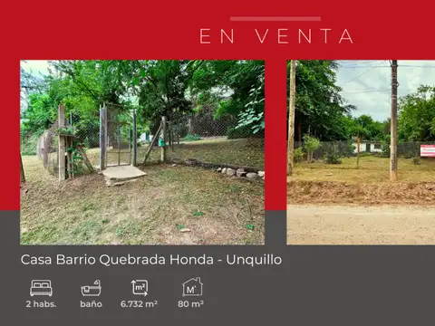 Casa ubicada en Barrio Quebrada Honda – Unquillo