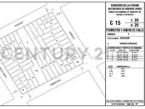 Terreno en Venta en Villa General Mitre, USD 169.000