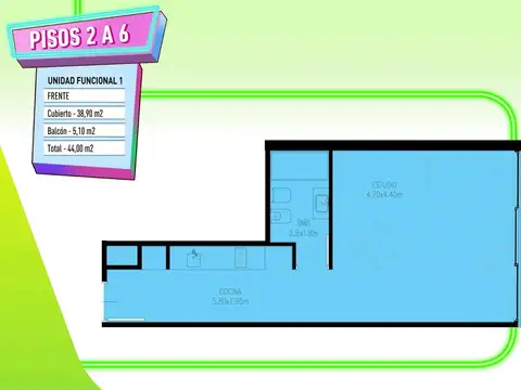 Departamento en Venta de Monoambiente