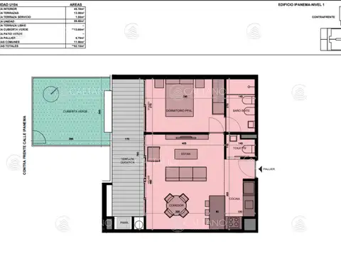 Departamento en Venta de 1 dormitorio