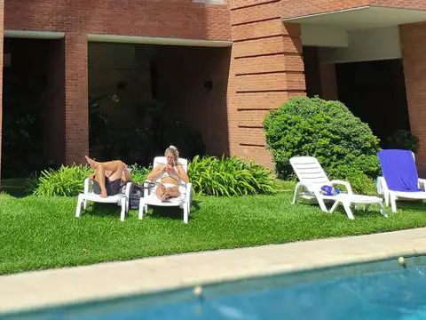 Jardines del Libertador 8540 temporario desde 1 Marzo 2 ambientes ALQUILER amoblado Vigilancia 24hs