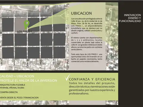 Proyecto de obra desde el pozo, departamentos, locales y cocheras sobre calle 18 y 32 , 25 de Mayo