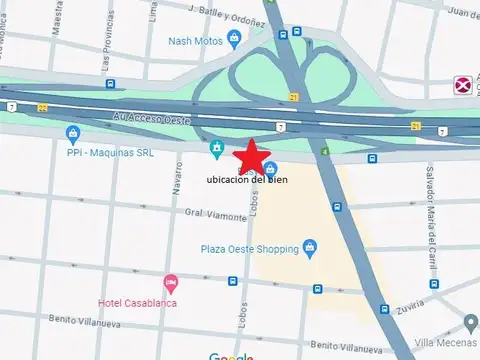 Excelente Terreno frente PLAZA OESTE SHOPPING Colectora Sur Acceso Oeste y calle Lobos