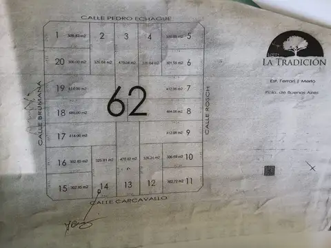 Terreno en Venta en Mariano Acosta, USD 11.900