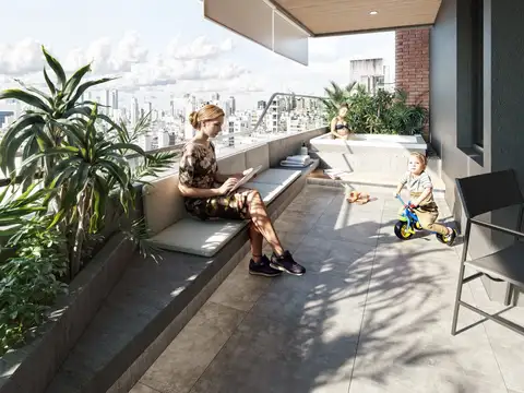 Departamento en 2 dormitorios en barrio Abasto con amenities. Al pozo