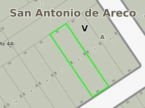 Terreno en Venta 40  mts Fondo