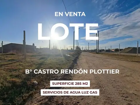 VENTA LOTE B° CASTRO RENDON PLOTTIER