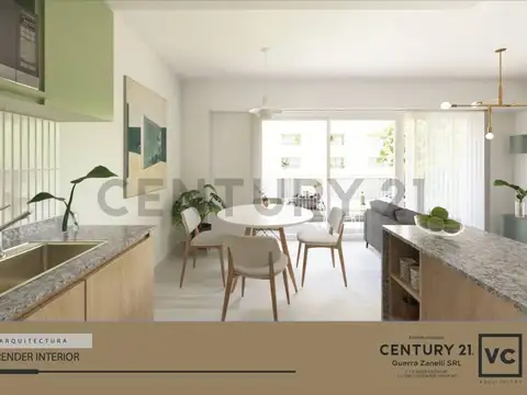 Departamento 3 ambientes con 1 baño